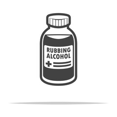 Rubbing alcohol icon transparent vector isolated