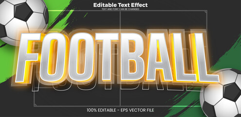 Football editable text effect in modern trend style