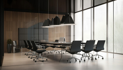 office empty boardroom, modern and very clean interir style