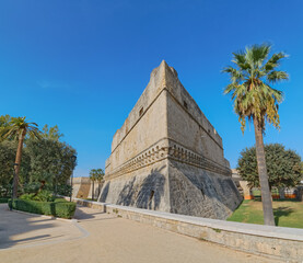 Fototapeta na wymiar Swabian castle in the port of Bari Italy