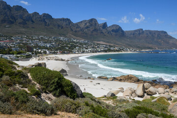 Obraz premium View at Camps bay near Cape Town on South Africa