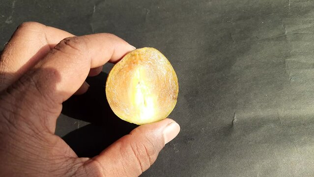 Manilkara zapota fruits. Its other names apodilla fruits, sapote,&nbsp;chicozapote,&nbsp;chico fruits,&nbsp;chicle fruit,&nbsp;naseberry, and nispero. Popular and tasty fruits. 