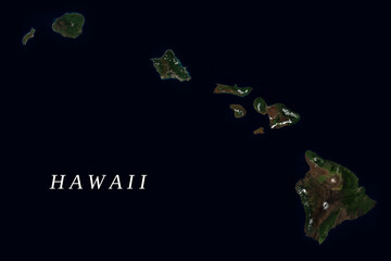Hawaii in the Pacific Ocean seen from space - contains modified Copernicus Sentinel Data (2022) - 583038129