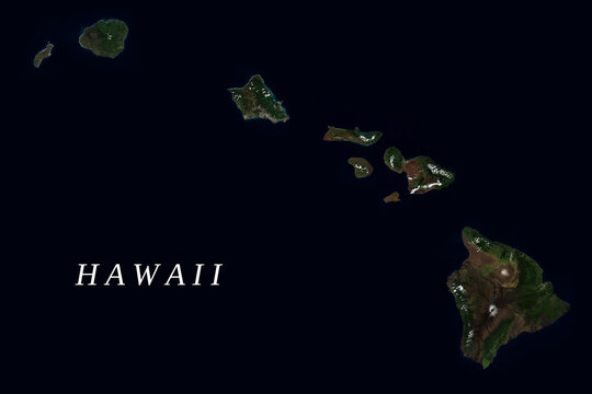 Hawaii in the Pacific Ocean seen from space - contains modified Copernicus Sentinel Data (2022)