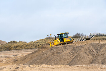 Fototapeta premium Bulldozers earthmoving machinery