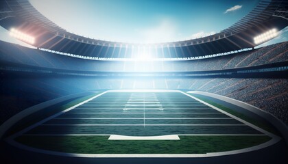 Fototapeta na wymiar American football league stadium . Creative illustration. (Ai Generate)