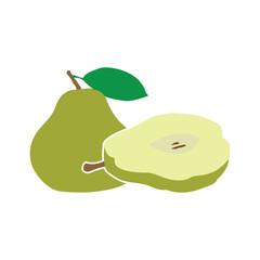 pear fruit icon vector