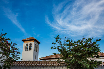 Wonderful city sky, Granada, Andalusia, Spain, tower over the roofs