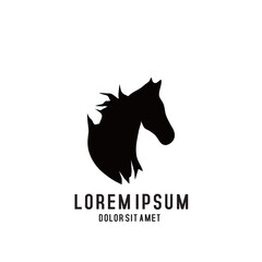 Horse head logo icons template. Horse head logo design on white background. Animals.