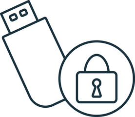 Cyber Security line icon. Simple element from internet security collection. Creative Cyber Security outline icon for web design, templates, infographics and more