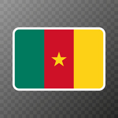 Cameroon flag, official colors and proportion. Vector illustration.