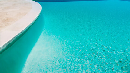 Fototapeta na wymiar generative ai illustration of beautiful swimming pool with turquoise water