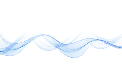 Wavy abstract blue color design element. Wave blue background.