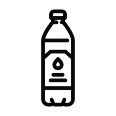 product water plastic bottle line icon vector illustration