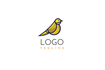 beautiful bird illustration. Creative bird logo with minimal concept