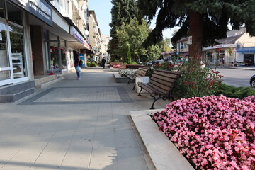 bench in the street