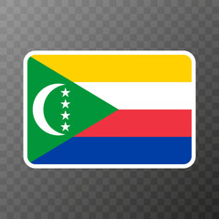 Comoros flag, official colors and proportion. Vector illustration.