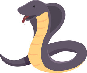 Fototapeta premium King cobra venom icon cartoon vector. Snake head. Mascot viper