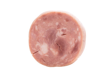 A piece of pork ham meat, transparent background, isolated.