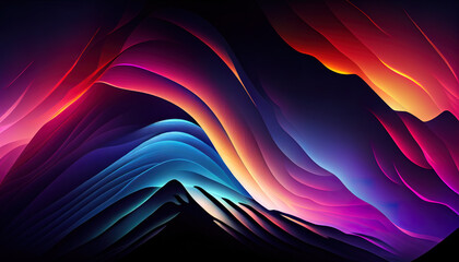 A wallpaper with dark dramatic gradient colors. Ai generated.