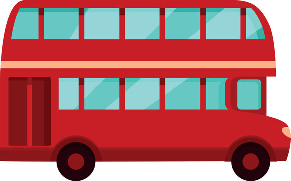London bus traffic icon cartoon vector. Double tour. Old street