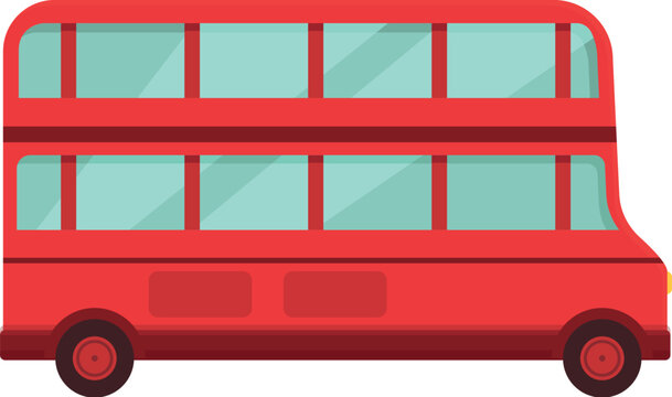 Public london bus icon cartoon vector. Uk tour. City travel