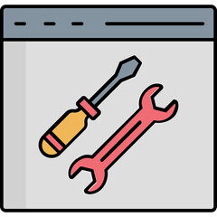 Web settings Vector Icon

