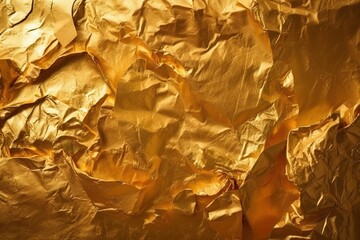 Gold foil texture background illustration with Generative AI