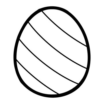 recommend clip art: Outline hand Drawn easter egg