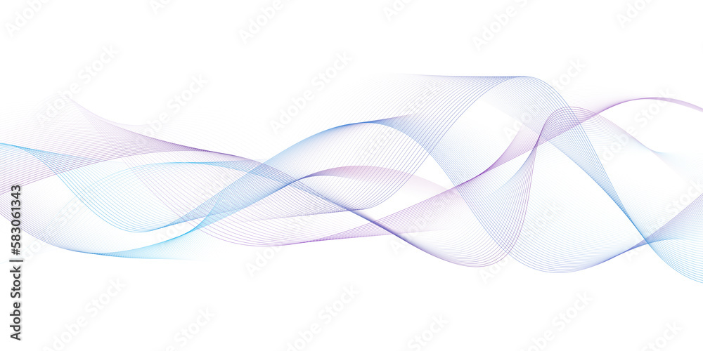 Aufkleber modern abstract glowing wave background. dynamic flowing wave lines design element. futuristic techn