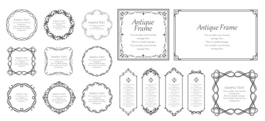 高級感のあるフレームデザインセット