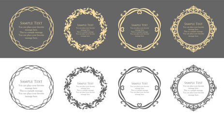 高級感のあるフレームデザインセット