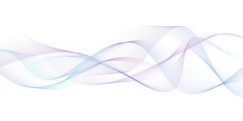 Modern abstract glowing wave background. Dynamic flowing wave lines design element. Futuristic technology and sound wave pattern. PNG file.