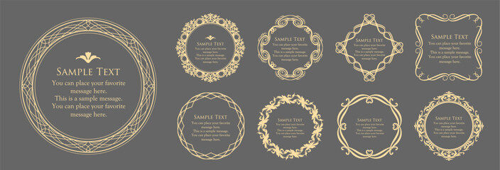 高級感のあるフレームデザインセット