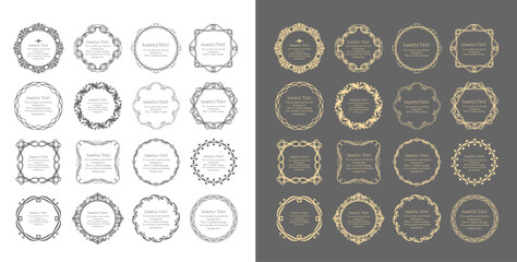 高級感のあるフレームデザインセット