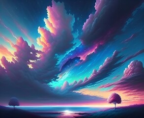 magical beautiful sky background