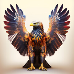 Obraz premium Illustration of a royal eagle, Symbol of the USA. generate by ai