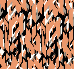 Seamless geometric pattern, sportive print. 
