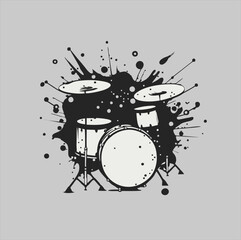 Drums vector. Vector illustration of a musical instrument played by being struck. cartoon abstract style