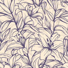 Seamless repeating pattern of flowers