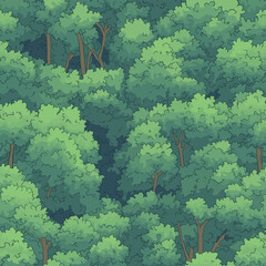Seamless repeating pattern of forest