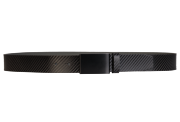 Black modern and luxury belt on white background. Black belt on transparent background, isolated