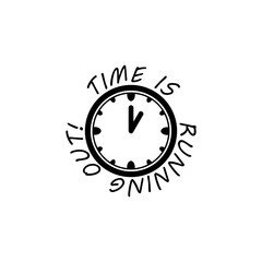 Time is running out icon isolated on transparent background