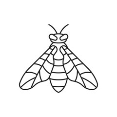 Bee icon. High quality black vector illustration.