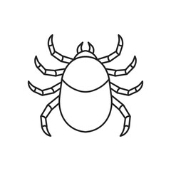 Tick insect icon. High quality black vector illustration.