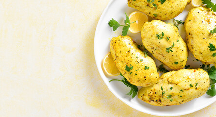 Baked turmeric chicken breasts