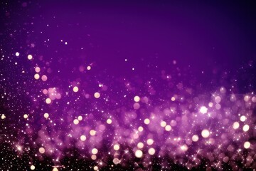 Fototapeta na wymiar luxury glitter and bokeh particles on purple background, holiday festival background