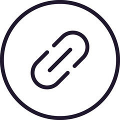 Link concept. Single premium editable stroke pictogram perfect for logos, mobile apps, online shops and web sites. Vector symbol isolated on white background.