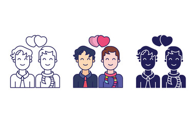 Fototapeta premium Couple vector icon