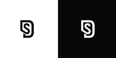 SD LETTER MODERN MONOGRAM LOGO 